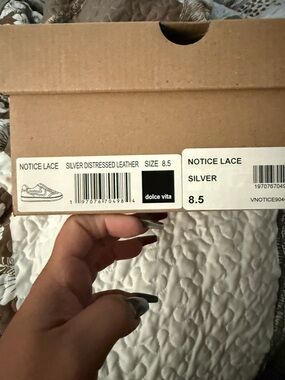 Dolce Vita Silver Notice Lace Sneakers